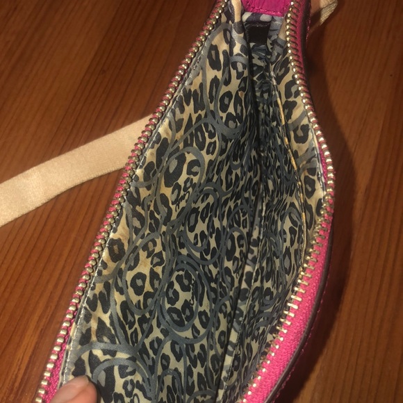 Coach Poppy Leather Swingpack Crossbody Bag Pink Purse - Picture 7 of 7